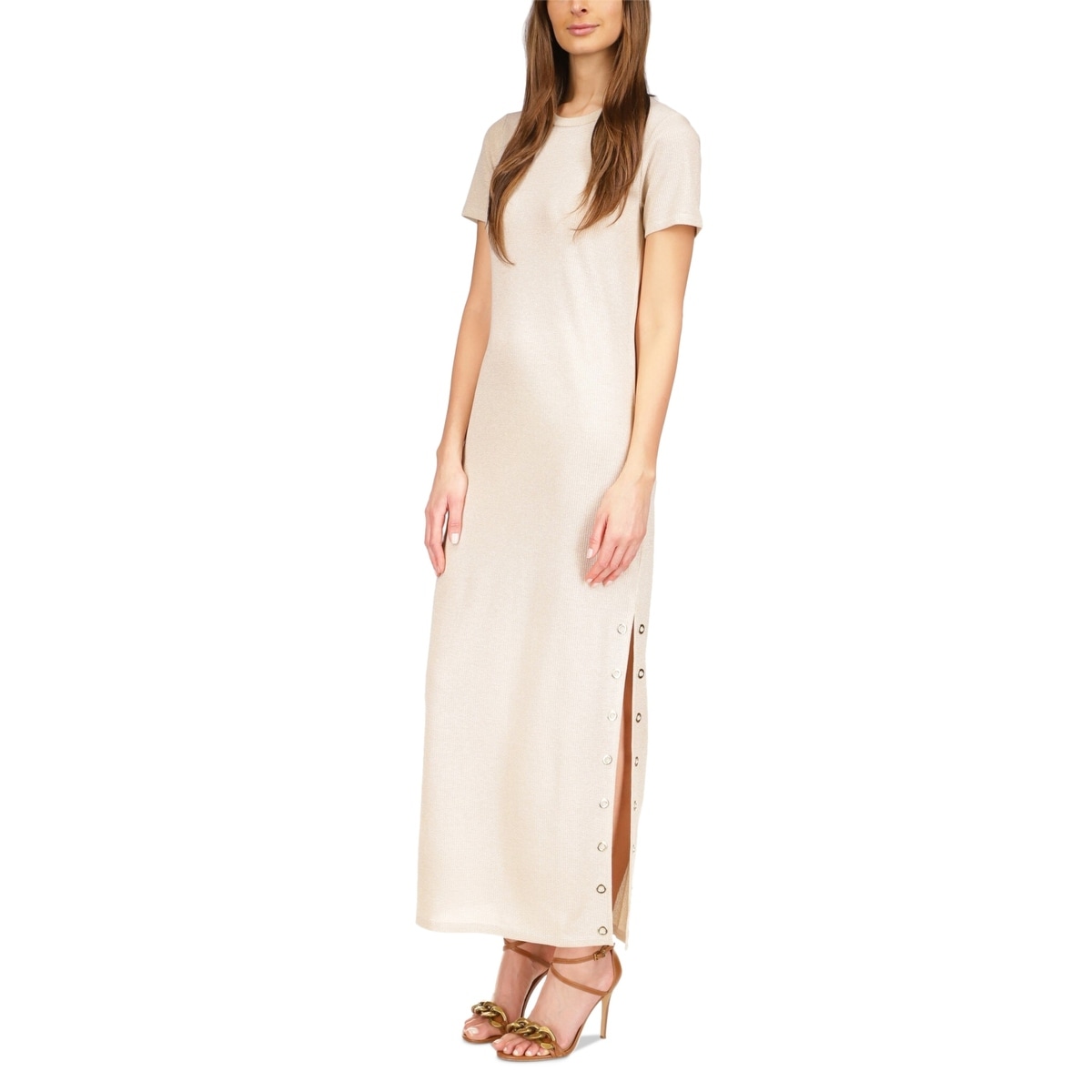 michael kors t shirt dress Pre-owned Michael Ruched T-Shirt Want pants that incorporate seamlessly into your workweek rotation Michael Kors Logo T-Shirt Dress