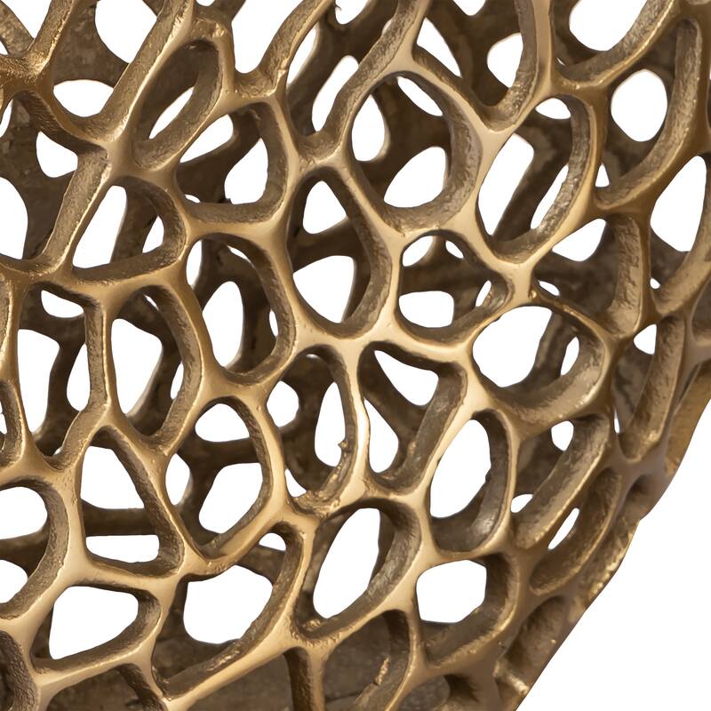 Elk Home Reef Brass Finish Metal 13.5 Inch Wide Vase