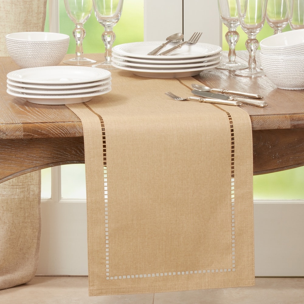 Table Runner with Laser-cut Hemstitch
