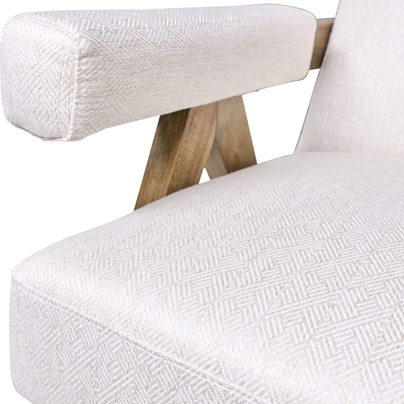 Sagebrook Home Modern Neutral Upholstered Armchair - 30" x 33" x 36"