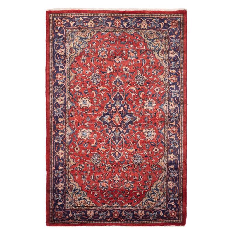 ECARPETGALLERY Hand-knotted Anadol Red Wool Rug - 4'5 x 6'11