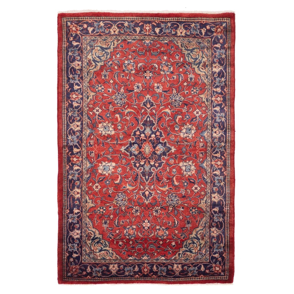 ECARPETGALLERY Hand-knotted Anadol Red Wool Rug - 4'5 x 6'11