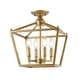preview thumbnail 20 of 21, Milton Mini Lantern 4-Light Iron Modern Farmhouse LED Flush Mount, by JONATHAN Y
