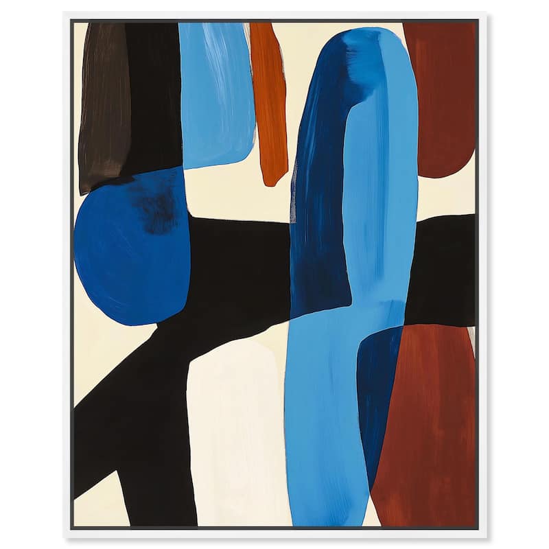 Cobalt Collision Canvas by Art Remedy - 24" x 30" - White