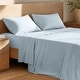 preview thumbnail 43 of 55, Bare Home Organic Cotton Sheet Set - Crisp Percale Weave Full - Winter Blue