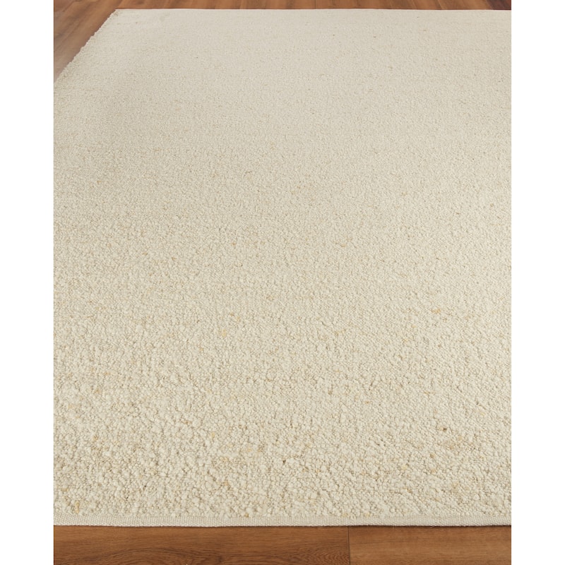 EXQUISITE RUGS Tocayo Flatweave New Zealand Wool Ivory Area Rug.