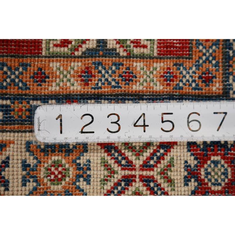 Red Kazak Foyer Rug Bedroom Hand-Knotted Wool Carpet - 2'8"x 4'1"