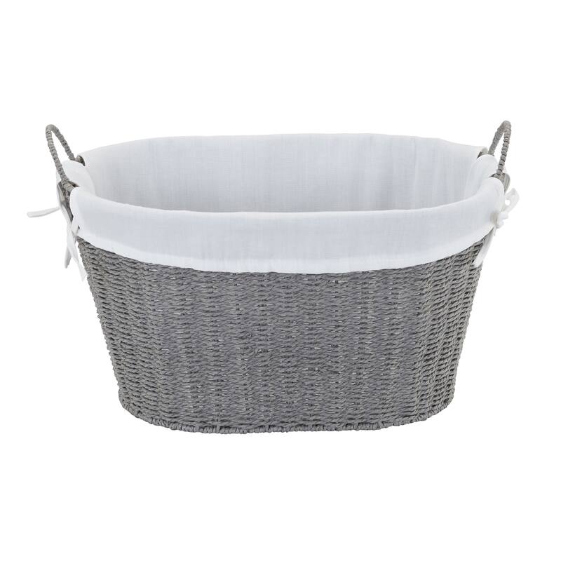 Household Essentials Woven Laundry Basket with Handles and Liner