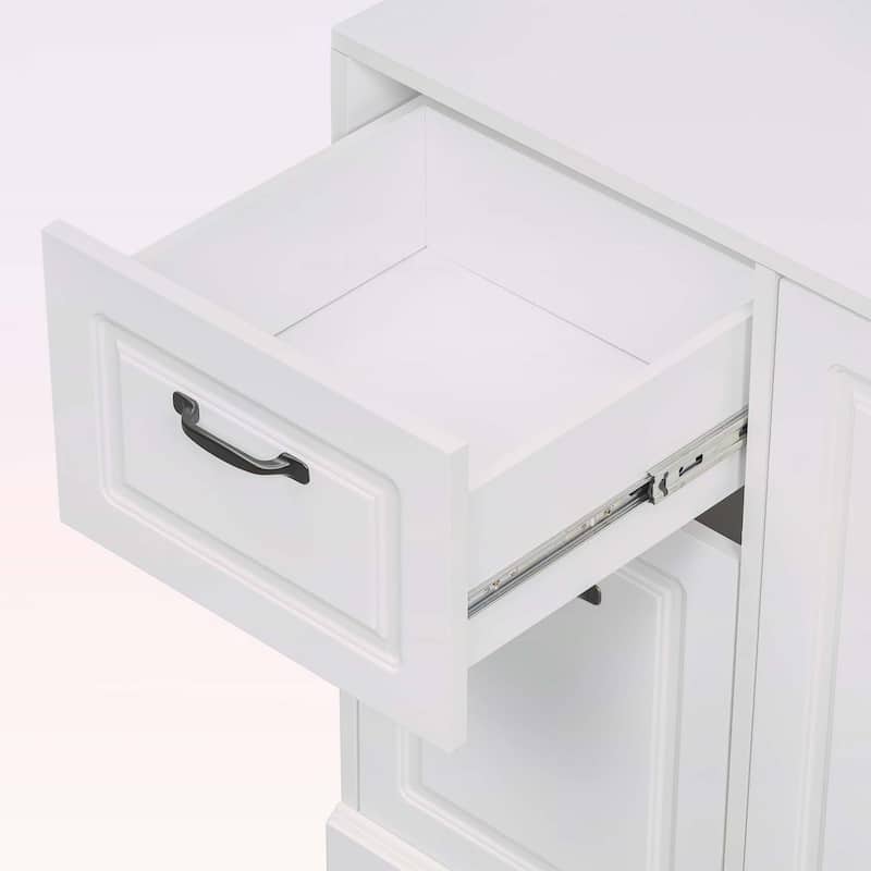 Bathroom Storage Cabinet with Tilt-Out Hamper,Drawers,Adjustable Shelves