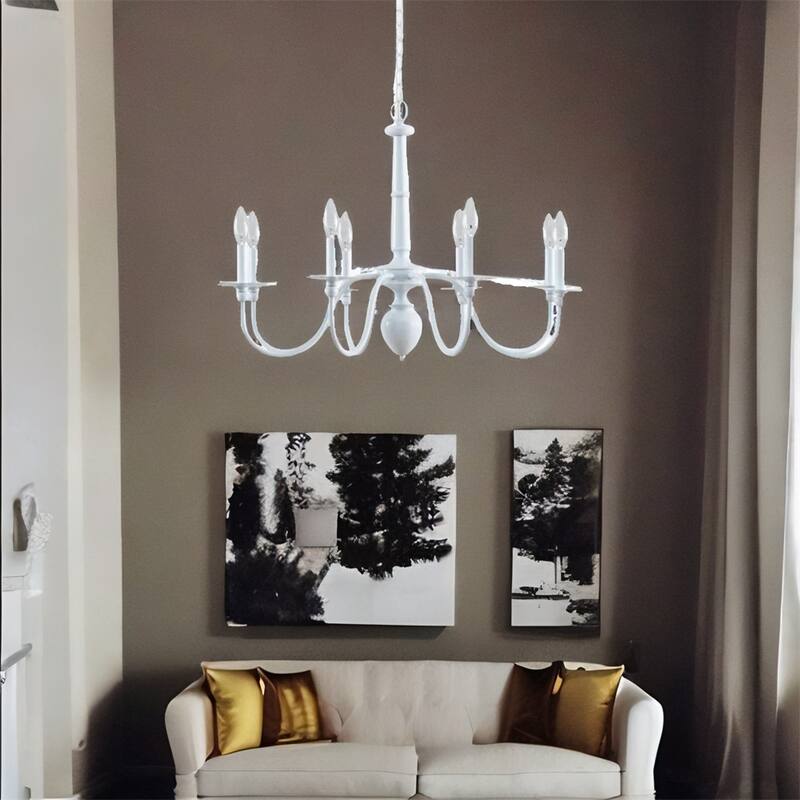8-Light Candelabra Metal Chandelier