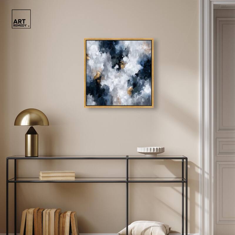 Midnight and Ivory I Canvas by Art Remedy