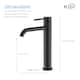 Luxury Solid Brass Single Hole Bathroom Vessel Sink Faucet