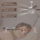 preview thumbnail 23 of 21, Warehouse of Tiffany Praer Washed White 5-blade Lighted Ceiling Fan with Crystal Daisy Bouquet Shade