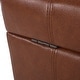preview thumbnail 30 of 51, Veronica Contemporary Tufted Leather Storage Ottoman by Christopher Knight Home