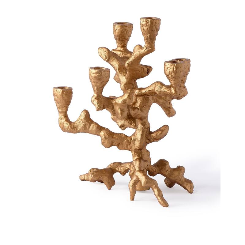 Candle Holder Apple Tree Gold S