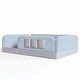 preview thumbnail 95 of 124, Twin/Full/Queen Teddy Fleece Floor Bed with Upholstered Safety Rails and Pocket