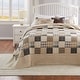 preview thumbnail 9 of 16, Greenland Home Oxford Quilted Bedspread Set, Traditional Plaid, Cotton Taupe - Oversized King