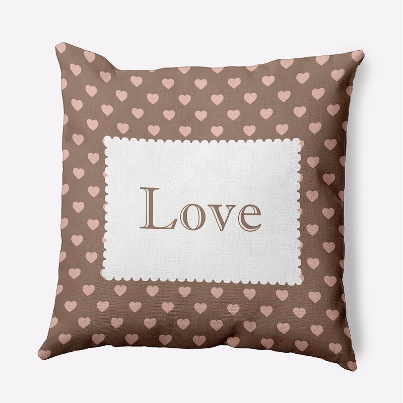 Love Valentines Day Decorative Throw Pillow - 26"x 26" - Ginger Snap