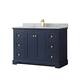 Option Dark Blue / White Carrara Marble Top / Brushed