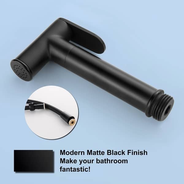 Wall Mounted Handheld Bidet Sprayer For Toilet Portable Pet Shower Matte Black
