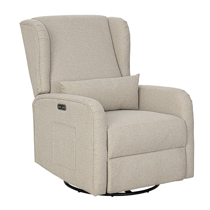 Madison Park Candace Power Recliner 3-in-1 with Swivel, Glider, USB Ports