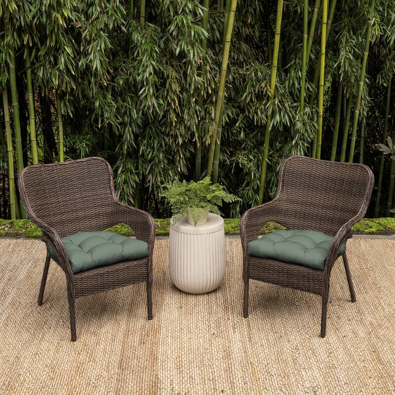 ARDEN earthFIBER Outdoor Wicker Chair Cushion, 2 Pack, 20 x 18
