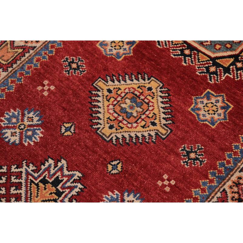 Tribal Super Kazak Sahara Red/Beige Hand Knotted Wool Runner - 2'9'' x 7'10''