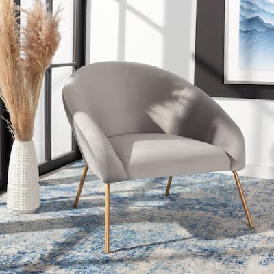 SAFAVIEH Mandi Glam Velvet Accent Chair - 32.3" W x 29.5" L x 30" H
