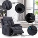 preview thumbnail 27 of 31, Manual Recliner Massage and Heating Chair Sofa with 2 Cup Holders Breathable Fabric