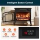preview thumbnail 7 of 8, Freestanding Electric Fireplace Heater with Realistic 3D Flame - N/A