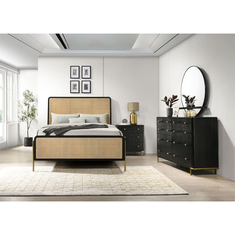 Arini 4-Piece Bedroom Set with Panel Bed Frame