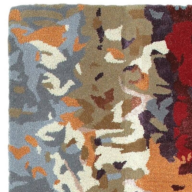 HomeRoots Abstract Industrial Rectangle Area Rug
