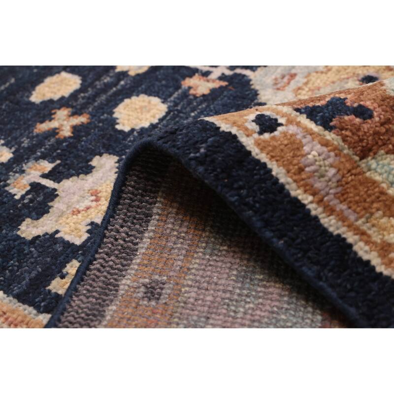 ECARPETGALLERY Hand-knotted Jules Serapi Dark Navy Wool Rug - 8'1 x 9'9