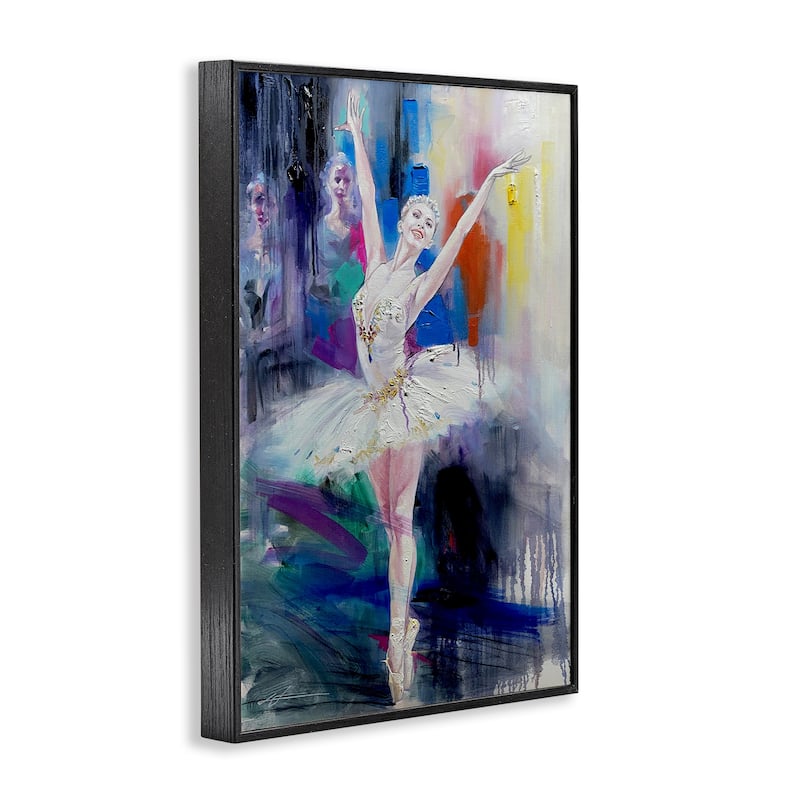 Stupell Bold Ballerina Abstraction Framed Giclee Art Design By Lucille Lee