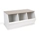 preview thumbnail 20 of 28, Taylor & Olive Lantana Three Bin Stackable Storage Cubby White/Gray Woodgrain