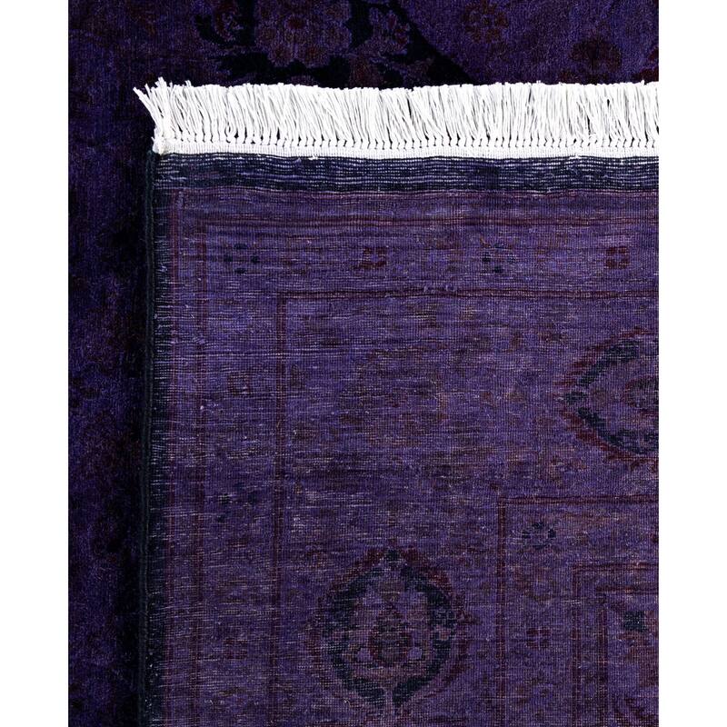 Overdyed One-of-a-Kind Hand-Knotted Area Rug - Purple - 6' 0" x 9' 6"