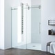 preview thumbnail 1 of 5, VIGO Elan Frameless Sliding Shower Door 48" to 52" W x 74" H - Stainless Steel