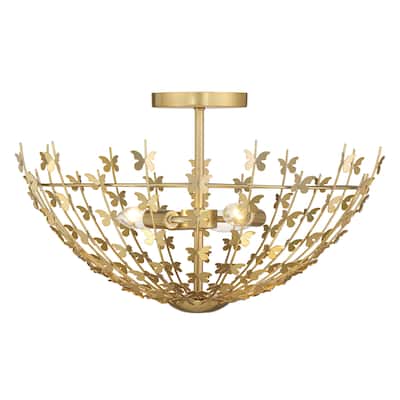 Savoy House 6-4198-3 Birch 3 Light 20" Wide LED Semi-Flush Bowl
