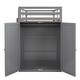 preview thumbnail 8 of 12, Twin Wooden Loft Bed with Wardrobe, Drawers & Desk, Gray