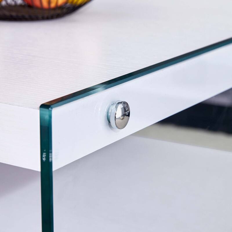 Double layered rectangular coffee table