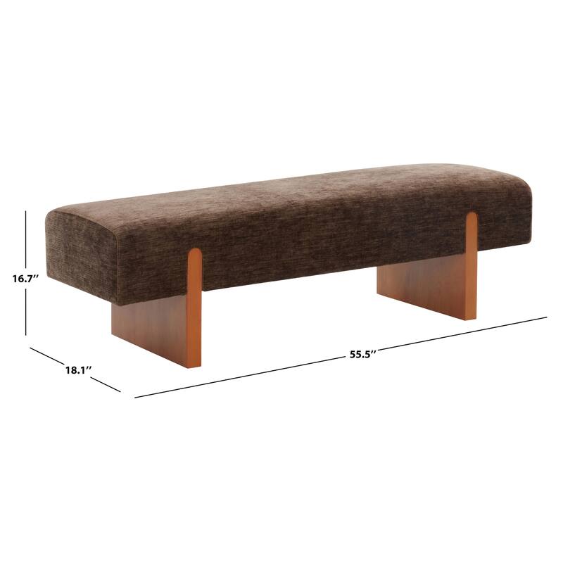 SAFAVIEH Couture Kandiss Mid-Century Modern Bench - 56"W x 18"D x 17"H