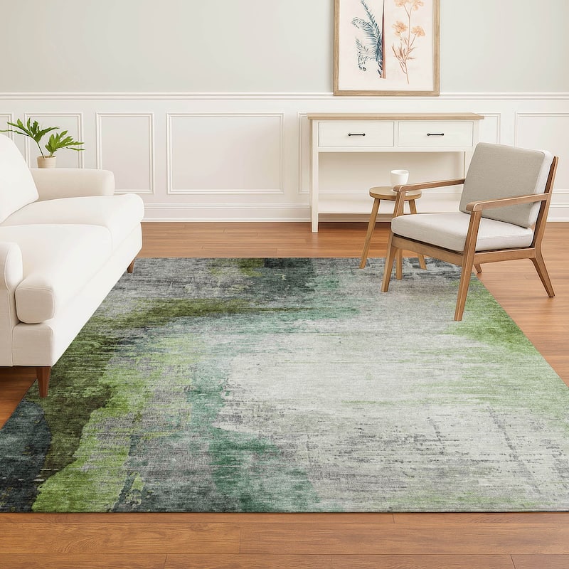 Premium Washable Super Soft Abstract Soid Mayfield Rug
