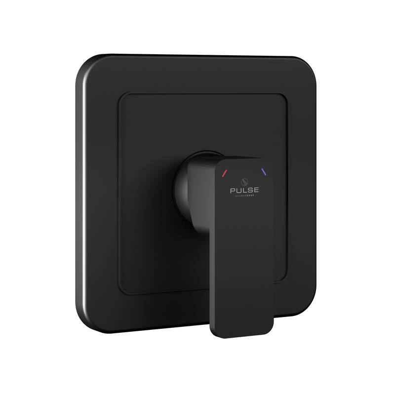 Tru-Temp Pressure Balanced Mixing Valve with Round Trim Matte Black