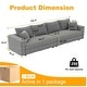preview thumbnail 2 of 19, 102.4 " Modern Comfy Upholstered Plush Corduroy 4-Seat Sofa with Soft Pillows