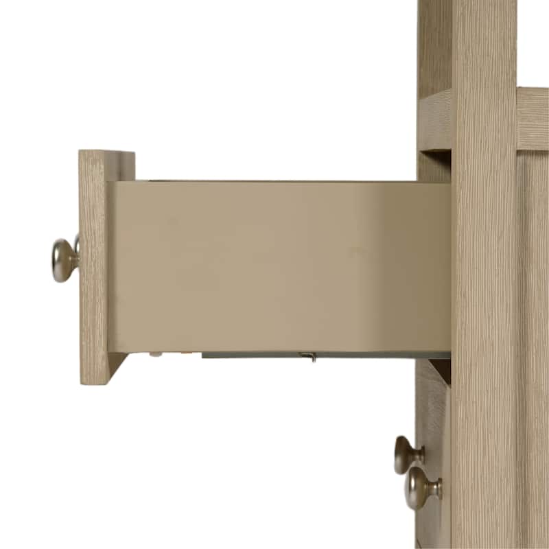 Dana 21 in. W Rectangular Wood 2 Drawer Narrow Nightstand with Top Open Shelf