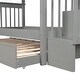 preview thumbnail 13 of 16, Stairway Twin-Over-Twin Bunk Bed with Twin size Trundle, Grey
