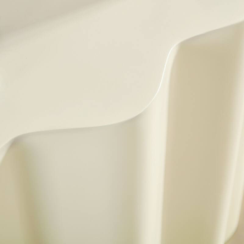 47.24 Inch Fiberglass Entryway Table for Living Room,Narrow Console Table, Modern Wavy Design Sofa Table Entrance Table