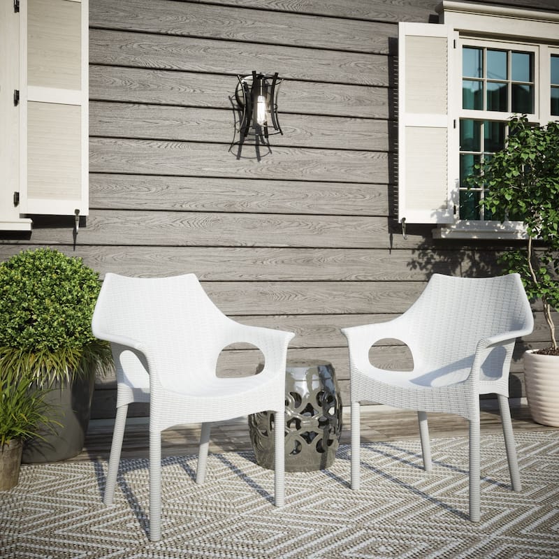 Cambridge Plastic Resin Outdoor Chairs (Set of 2)
