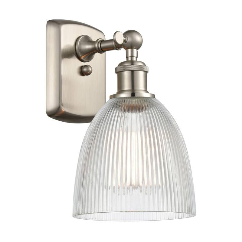 Innovations Lighting Castile 11" Tall Bathroom Sconce - Brushed Satin Nickel / Clear