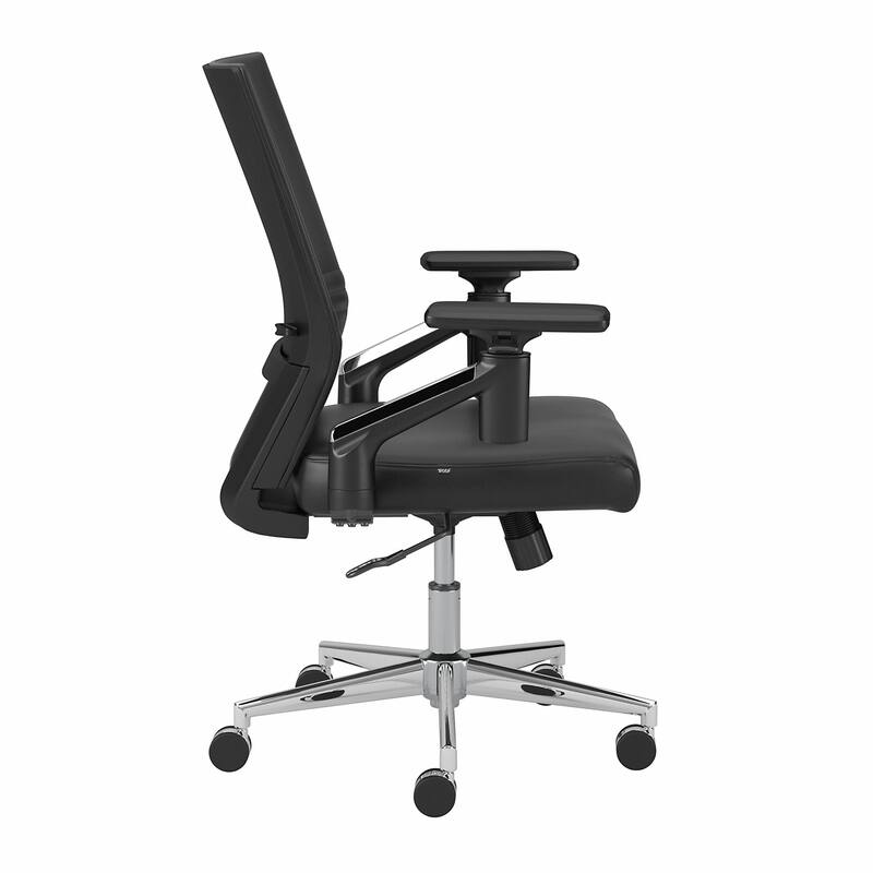 Laguna Mid Back Leather Office Chair by Bush Business Furniture